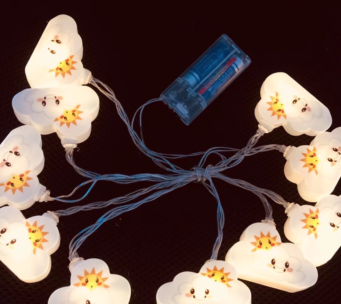 Led Big Cloud Light Small Color Light Flashing String Children's Tent Girl Heart Room Romantic Decoration Birthday Arrangement Battery 11 Item Picture