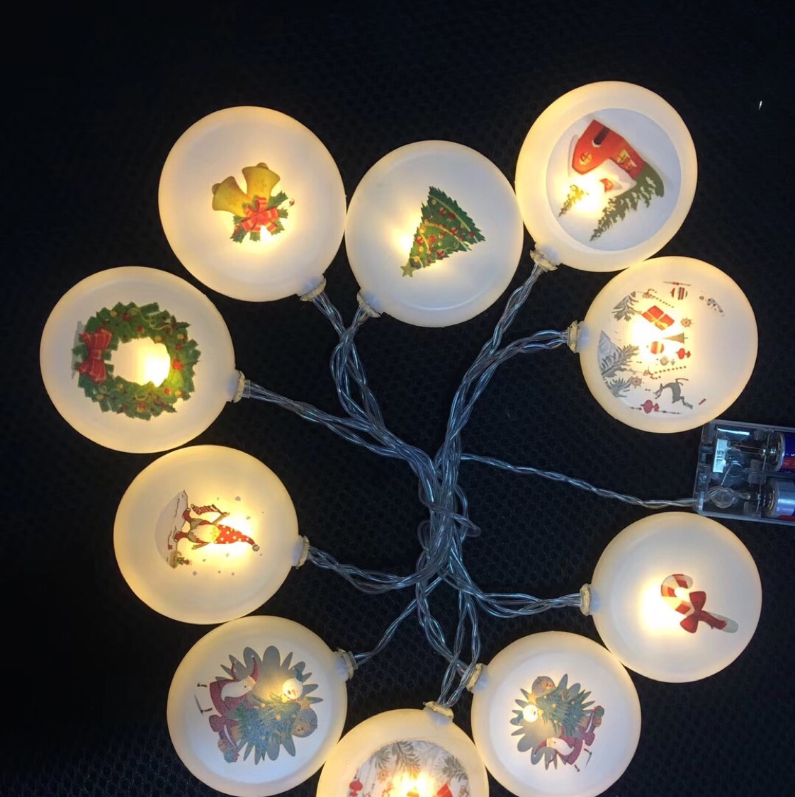 led round mixed light, small color light, flashing light string, children's tent, girlish heart, romantic room decoration, birthday arrangement, battery model 11