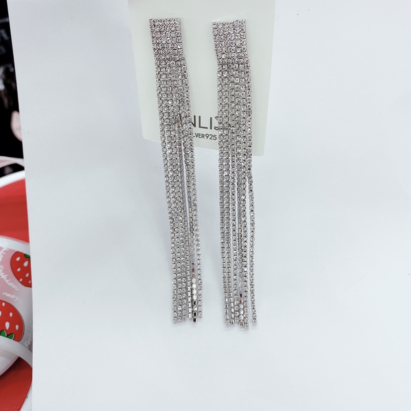 Silver Needle Rhinodrill Flow Comb Earrings