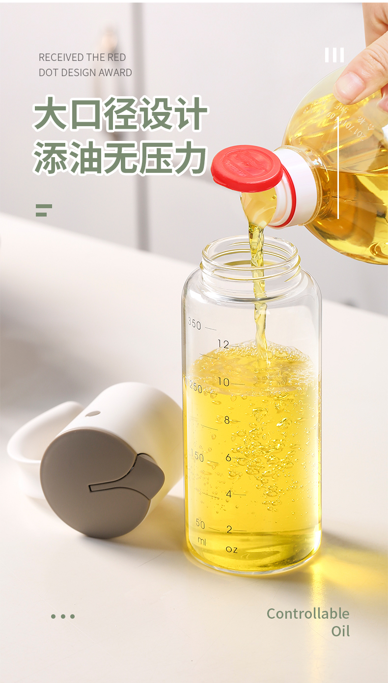 大号自动开合油壶高硼硅玻璃防漏酱油瓶醋壶厨房调味瓶跨境批发详情图10
