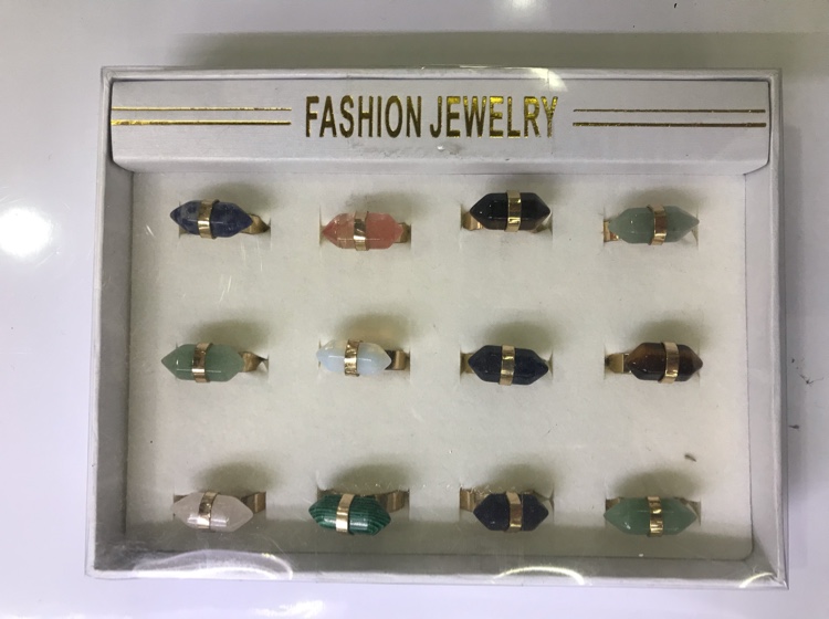 A hexagonal column ring with a buckle