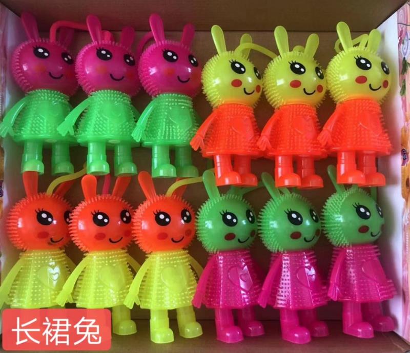 天润闪光发声裙子兔/闪光裙子熊/闪光发声裙子虎TR-10048