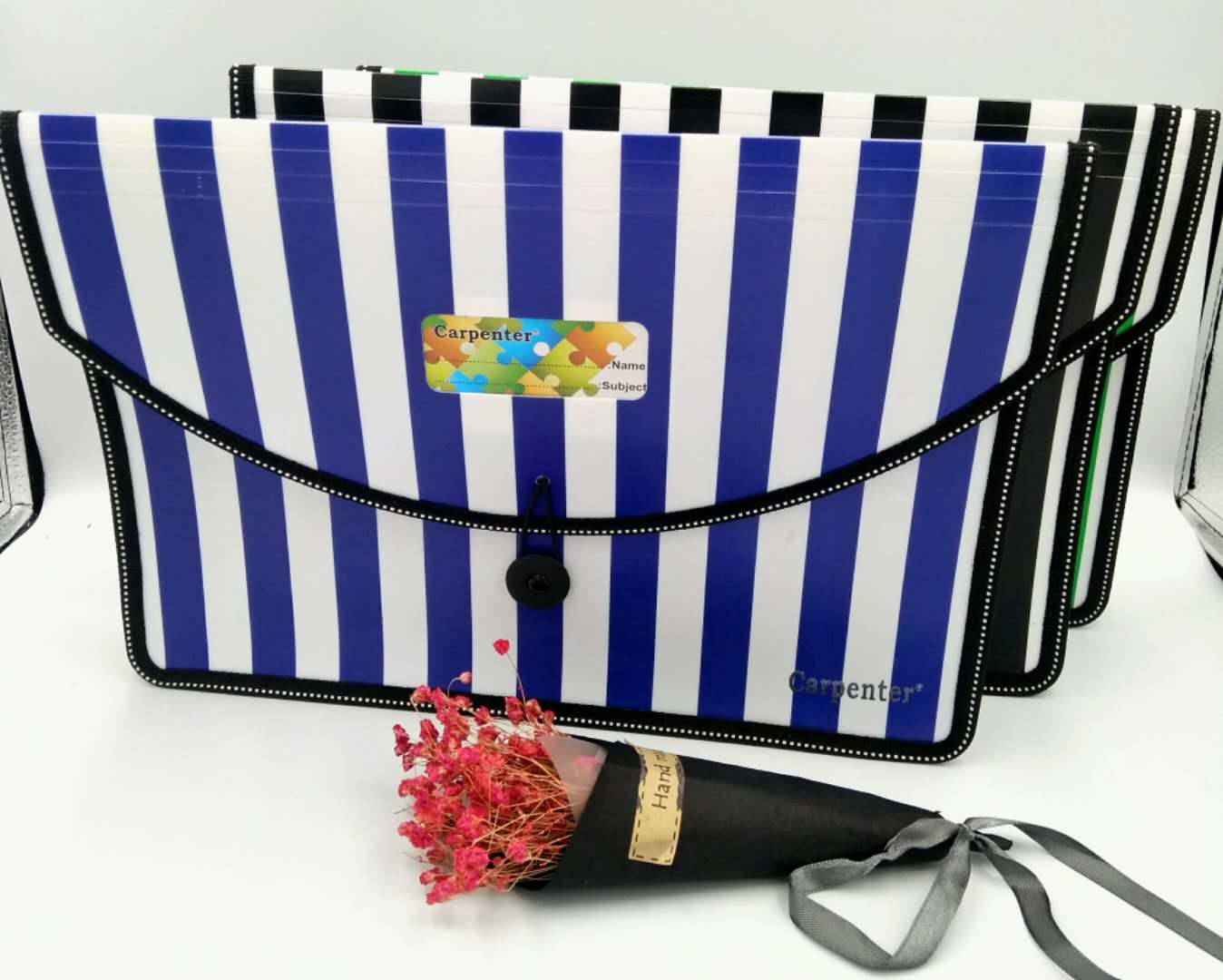 自产自销 竖条纹文件袋 学生 试卷袋 办公文件袋 资料袋 收纳袋详情9