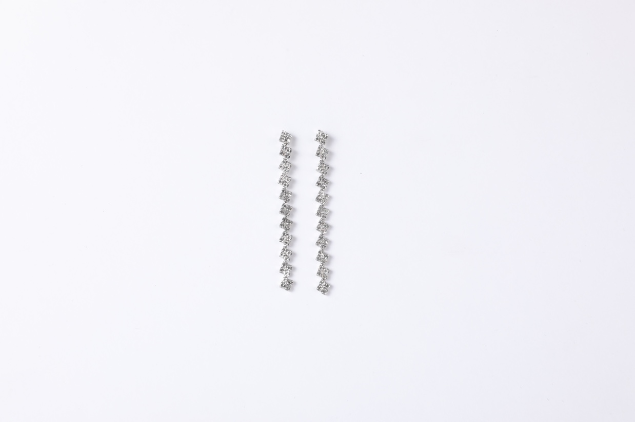 Korean-style earrings and earrings, long claw chain, exquisite and slender, full of diamonds, super dazzling and elegant, Billon-30 Specification image