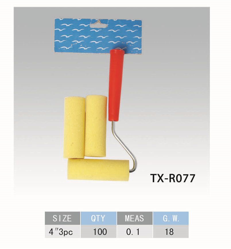 黄色泡沫滚筒刷组合装红色手柄厂家直销质量保证量大价优欢迎选购
