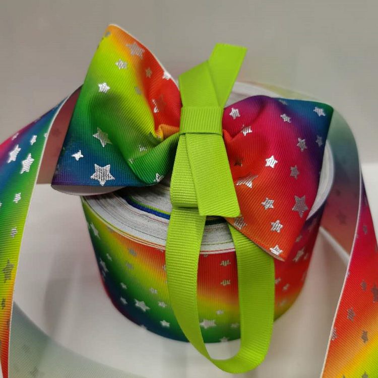 75Cm Polyester Rib With Heat Transfer And Hot Stamping (Silver) Ribbon Webbing Manufacturers Direct details Picture