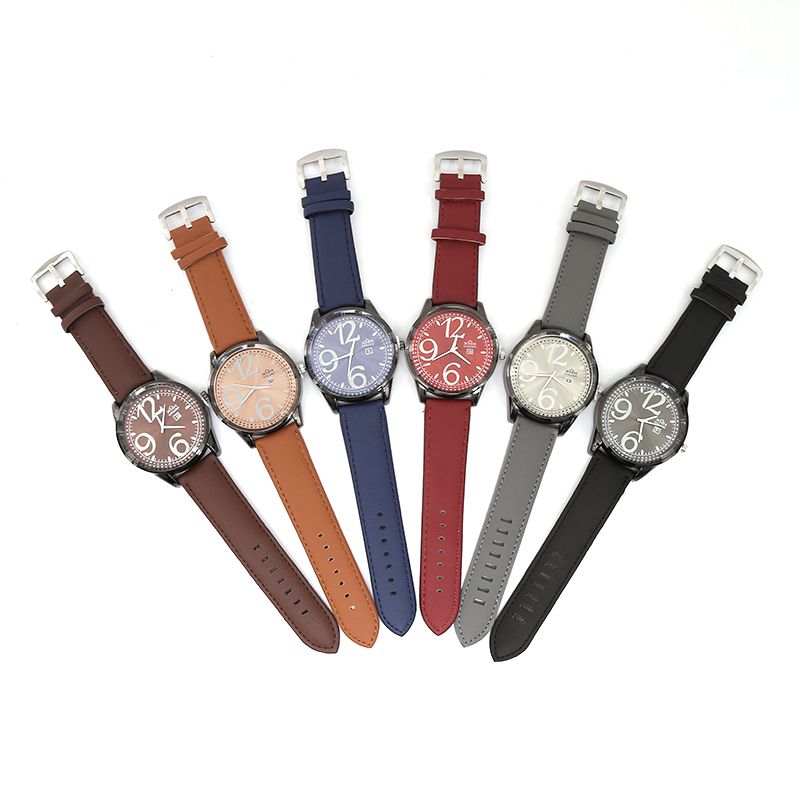 爆款时尚运动休闲男士带日历皮表带手表腕表石英表源头厂家直销55详情图7