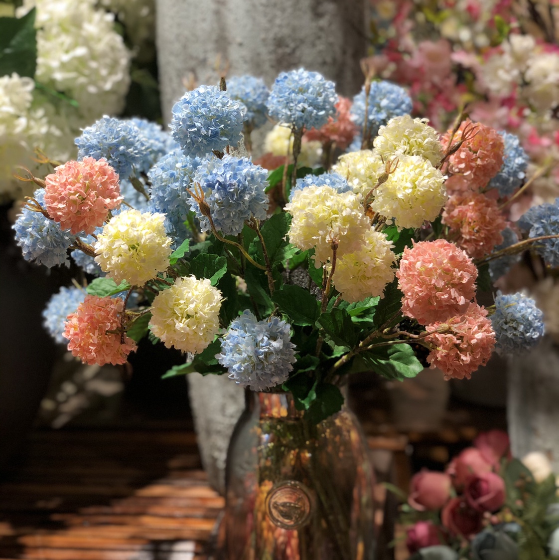 Imitation hydrangea snowball dandelion small handball