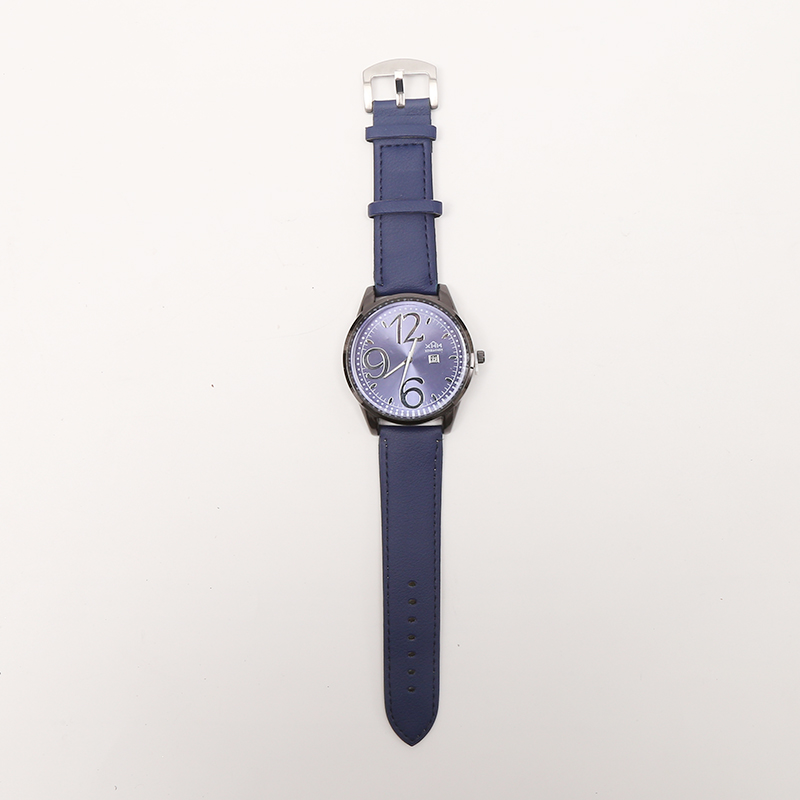 爆款时尚运动休闲男士带日历皮表带手表腕表石英表源头厂家直销55详情图5