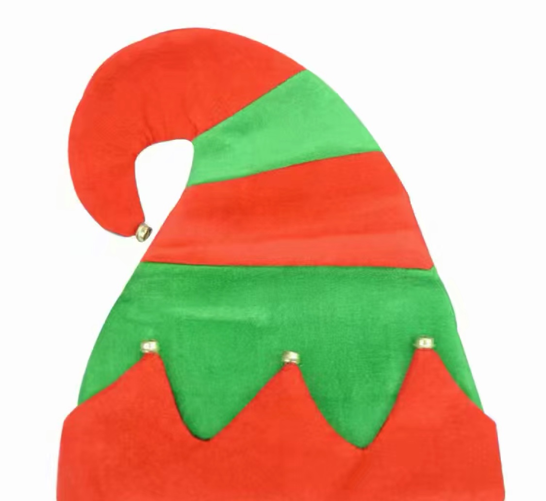 Elf bell hat, striped patchwork elf hat, Christmas hat Application Scenario