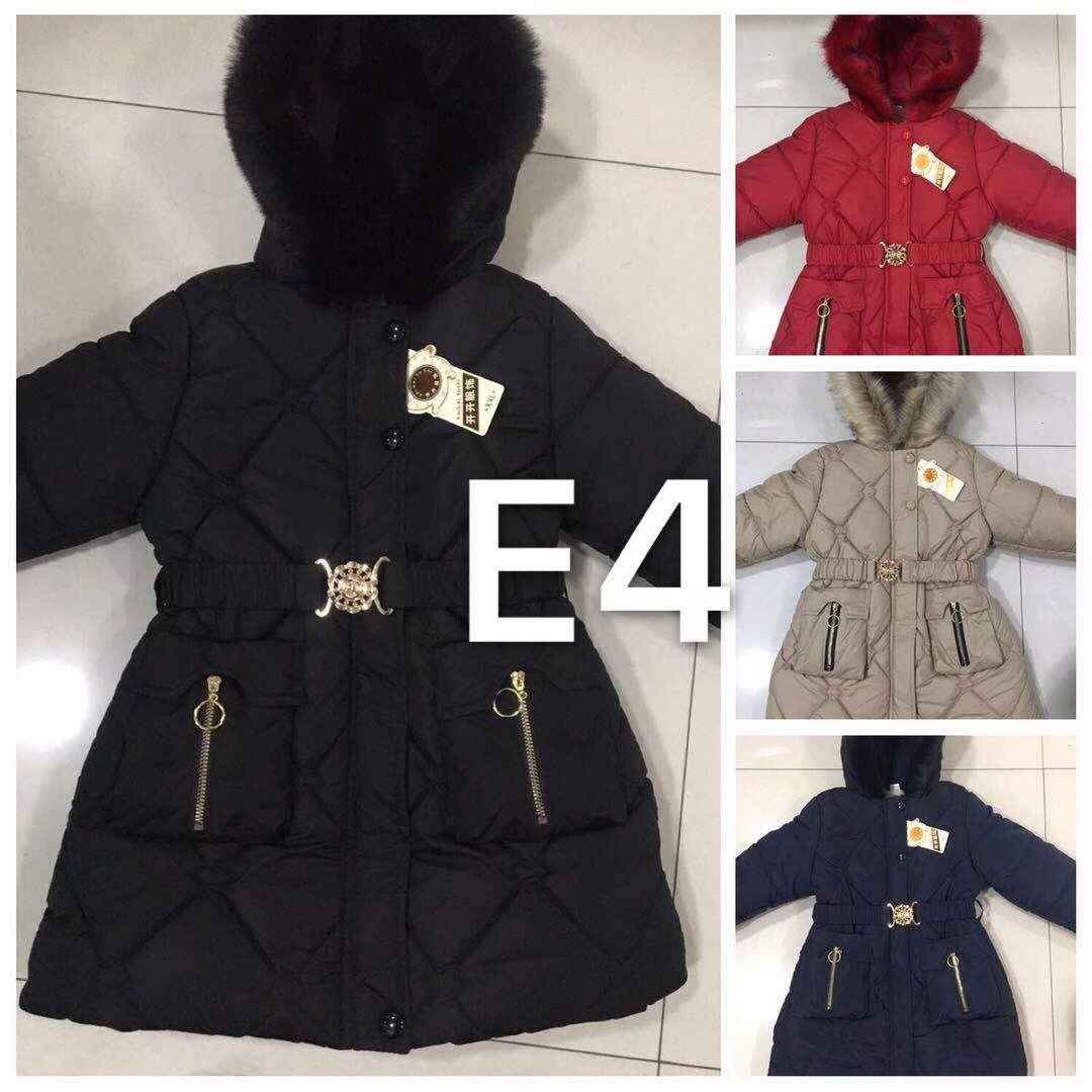 A fashionable cotton-padded jacket for a little girl full figure