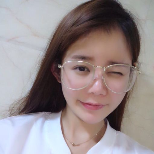 Large-framed glasses with metal decorative frames and plain glasses