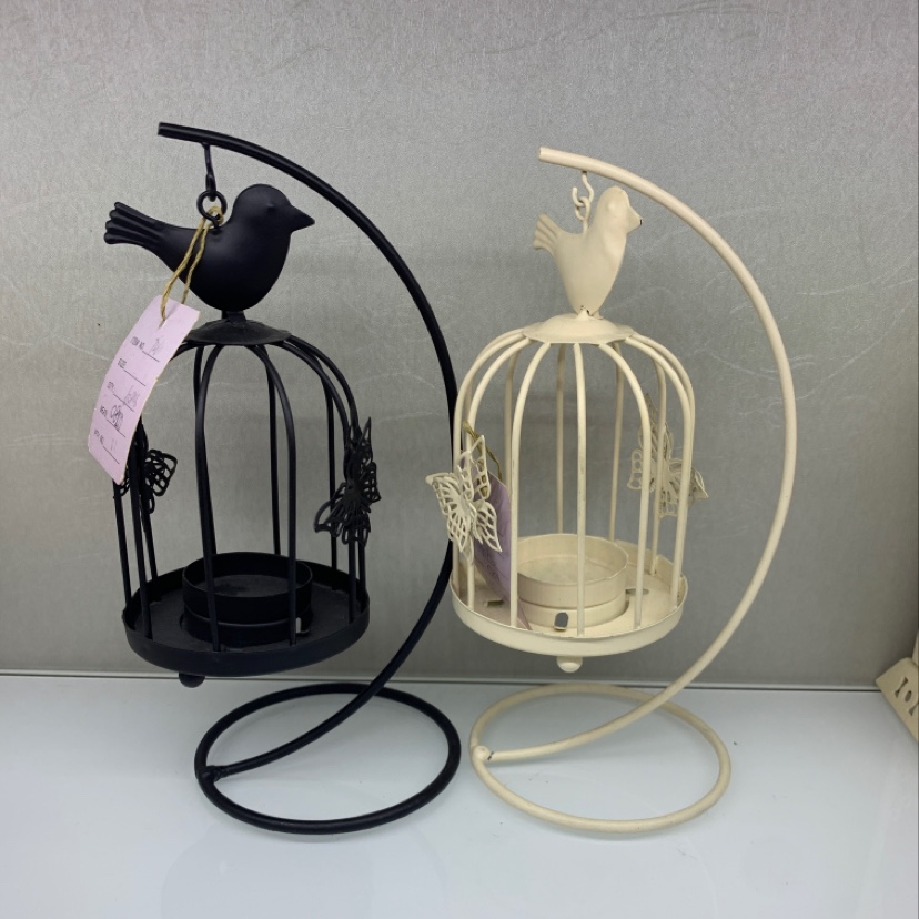 7261黑色白色镂空欧式烛台华美工艺