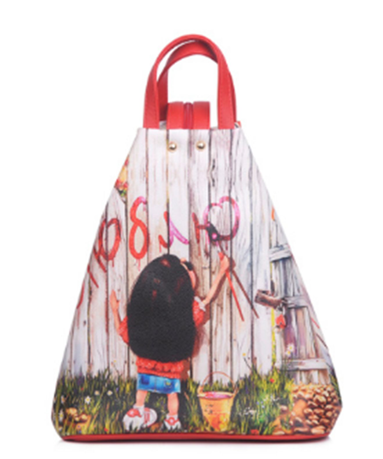 Yiwu Selection SM077 Graffiti girl backpack /11574 full figure