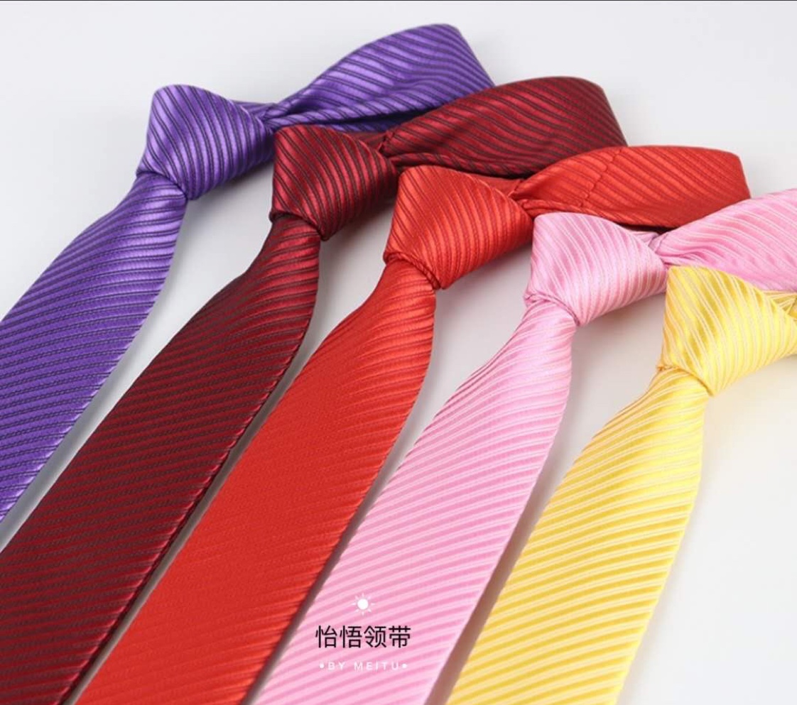 Work wear ties in solid color with coarse grain series 1 thumbnail