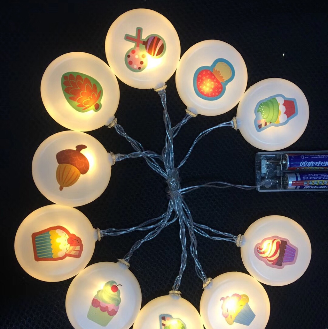 led round mixed light, small color light, flashing light string, children's tent, girlish heart, romantic room decoration, birthday arrangement, battery model 11 Specification image