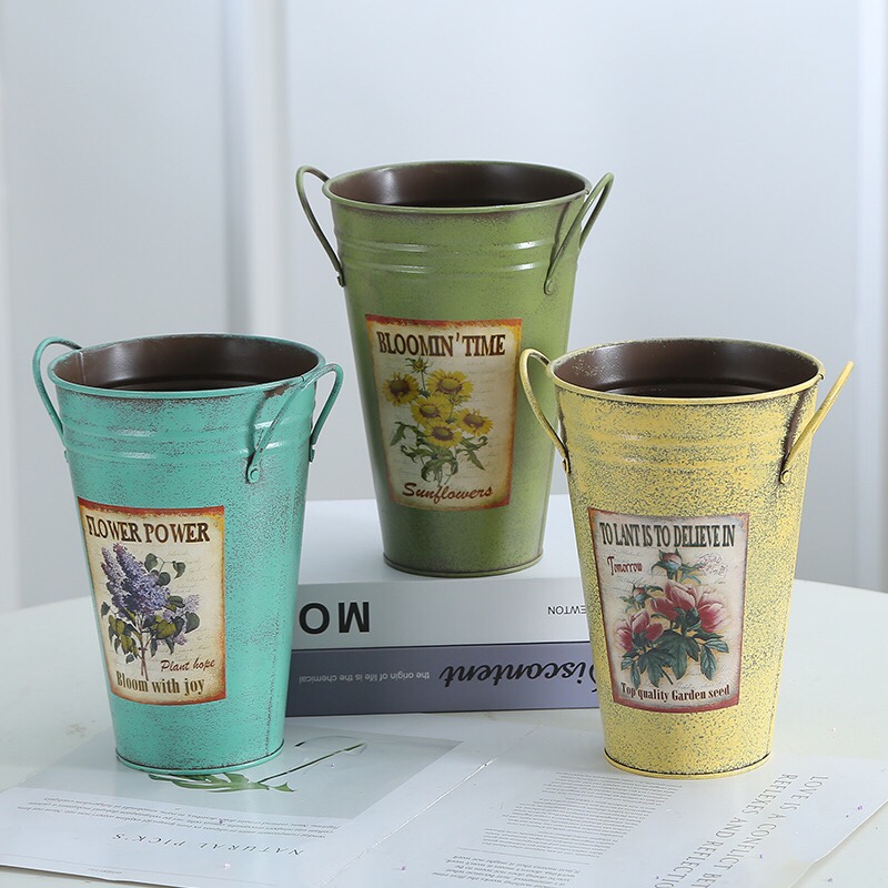 厂家直销新款双耳插花桶摄影道具装饰品