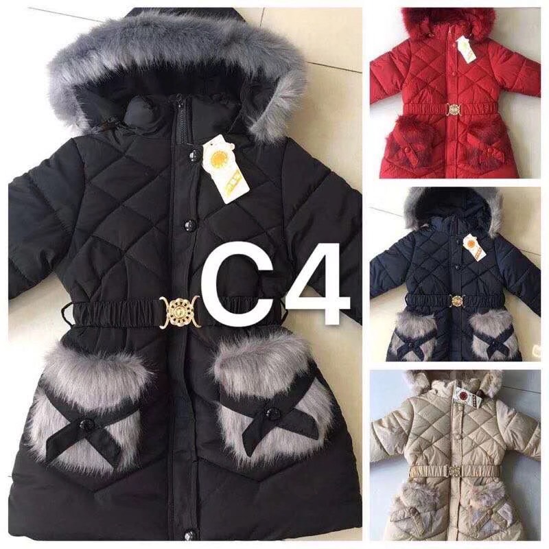 Little Girl's fashionable cotton-padded jacket 117 full figure