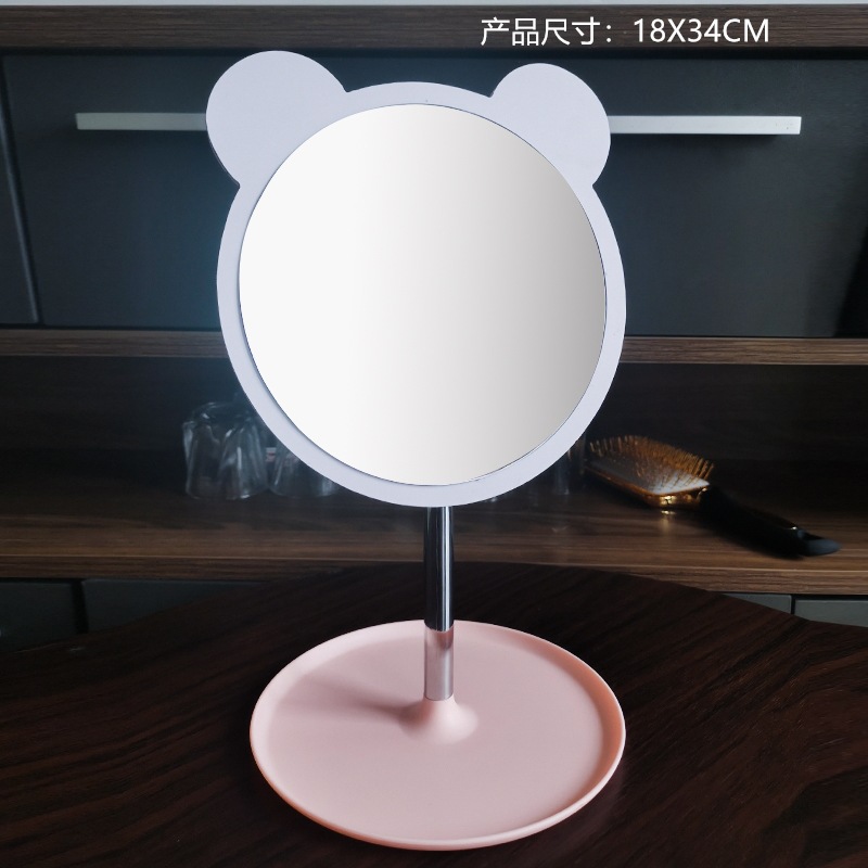化妆镜可调角度高清卡通镜子台式电镀粉色单面梳妆镜女地摊镜子化妆镜化妆镜美妆镜详情图9