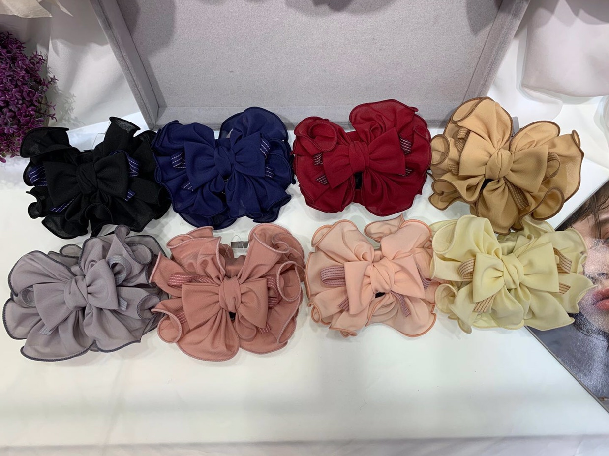 Japan and South Korea department cravat flower dish cloth art big catch clip hair act the role ofing dish hair thumbnail