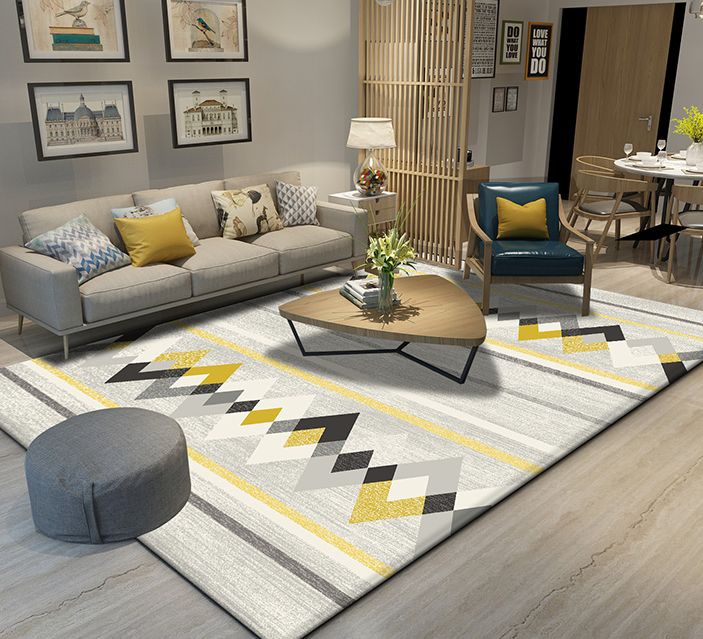 Alfombra sala de estar dormitorio cama completa alfombra lateral mesa de centro alfombra simple moderno nórdico rectangular europeo ins details Picture