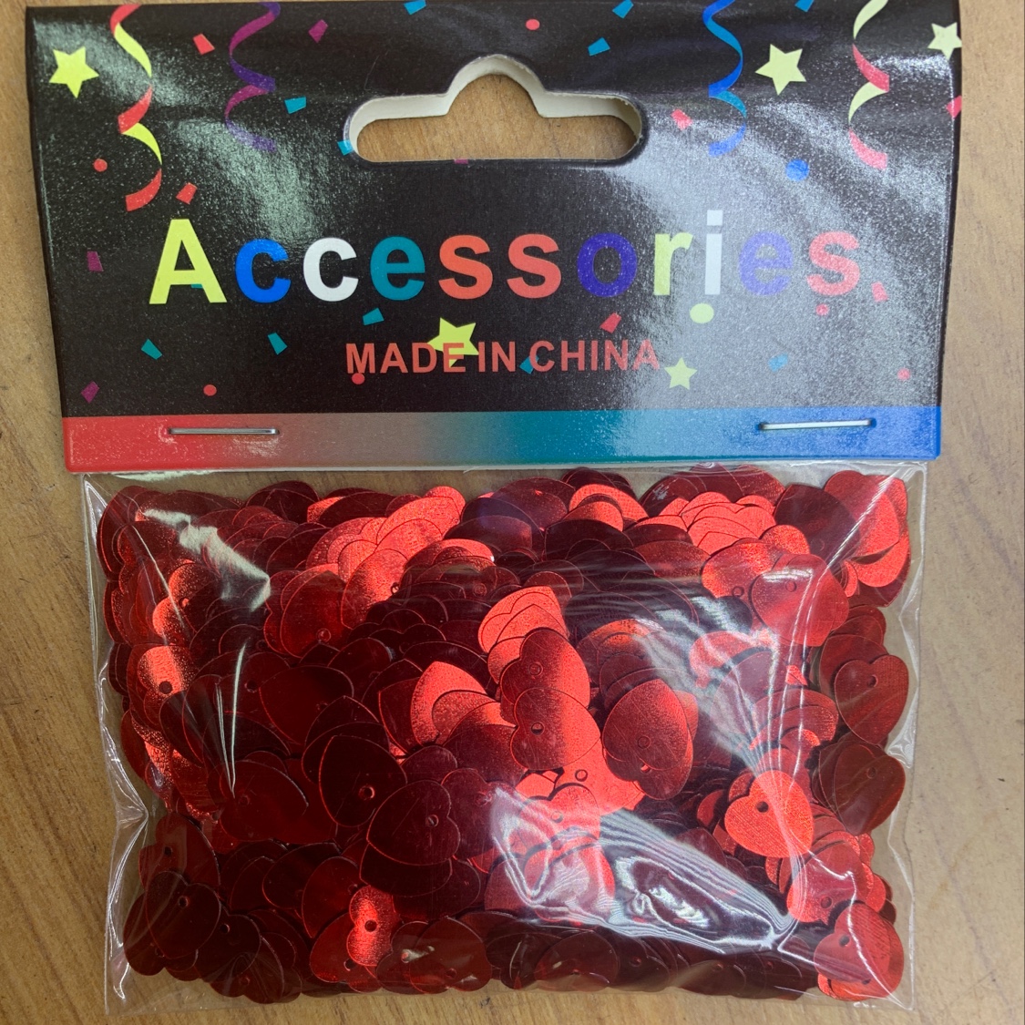 桃心亮片