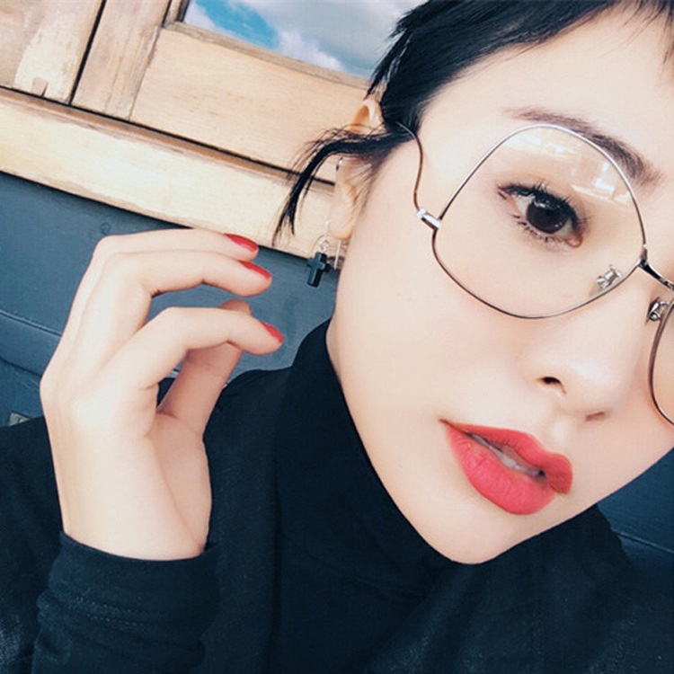 Steel ball flat mirror metal spectacle frame manufacturer direct sale