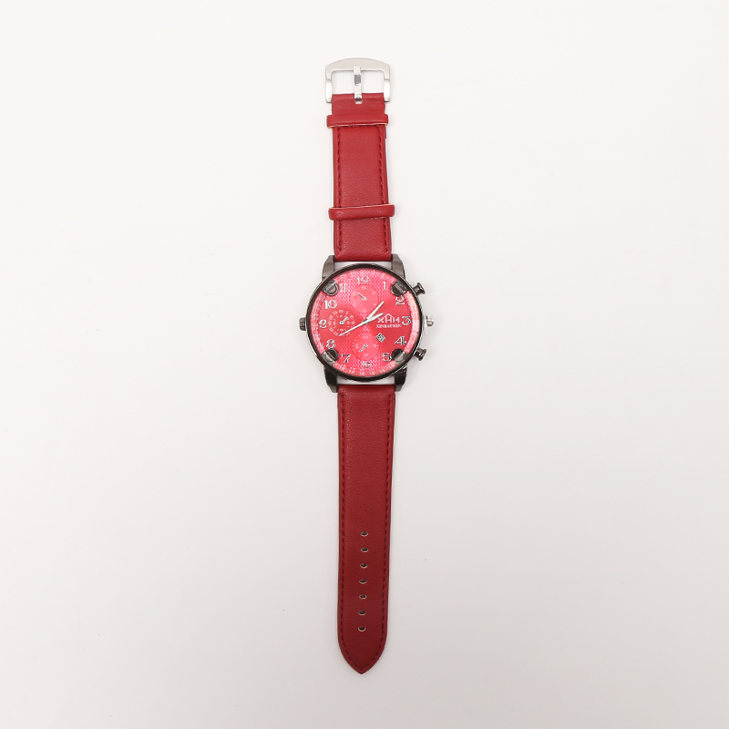 爆款时尚运动休闲男士带日历皮表带手表腕表石英表源头厂家直销22详情图2