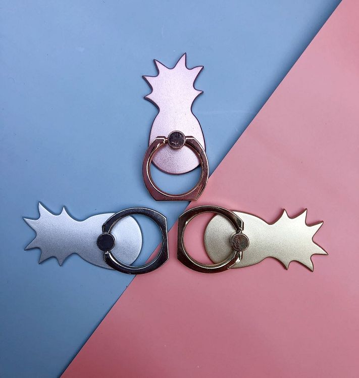 指环扣支架 创意新款懒人手机支架 旋转指环扣 私模 菠萝指环扣图