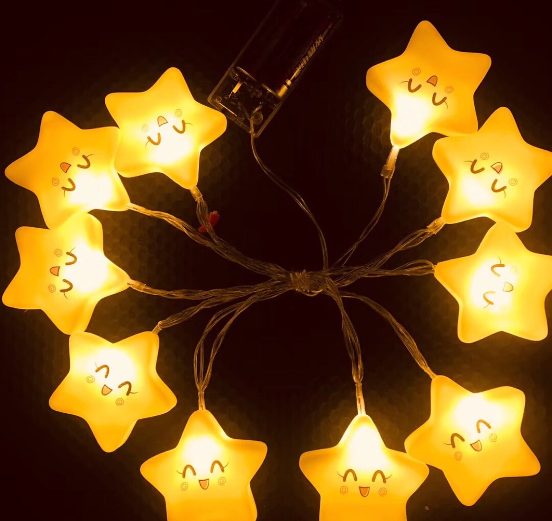 led popular star lights, small colored lights, flashing light strings, children's tents, girlish room, romantic decoration, birthday decor 111