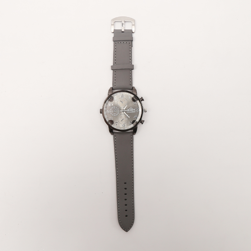 爆款时尚运动休闲男士带日历皮表带手表腕表石英表源头厂家直销22详情图4