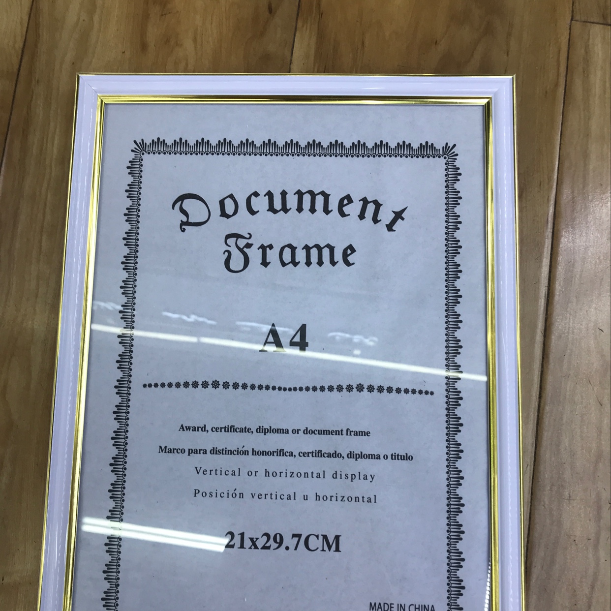 A4 id frame. white