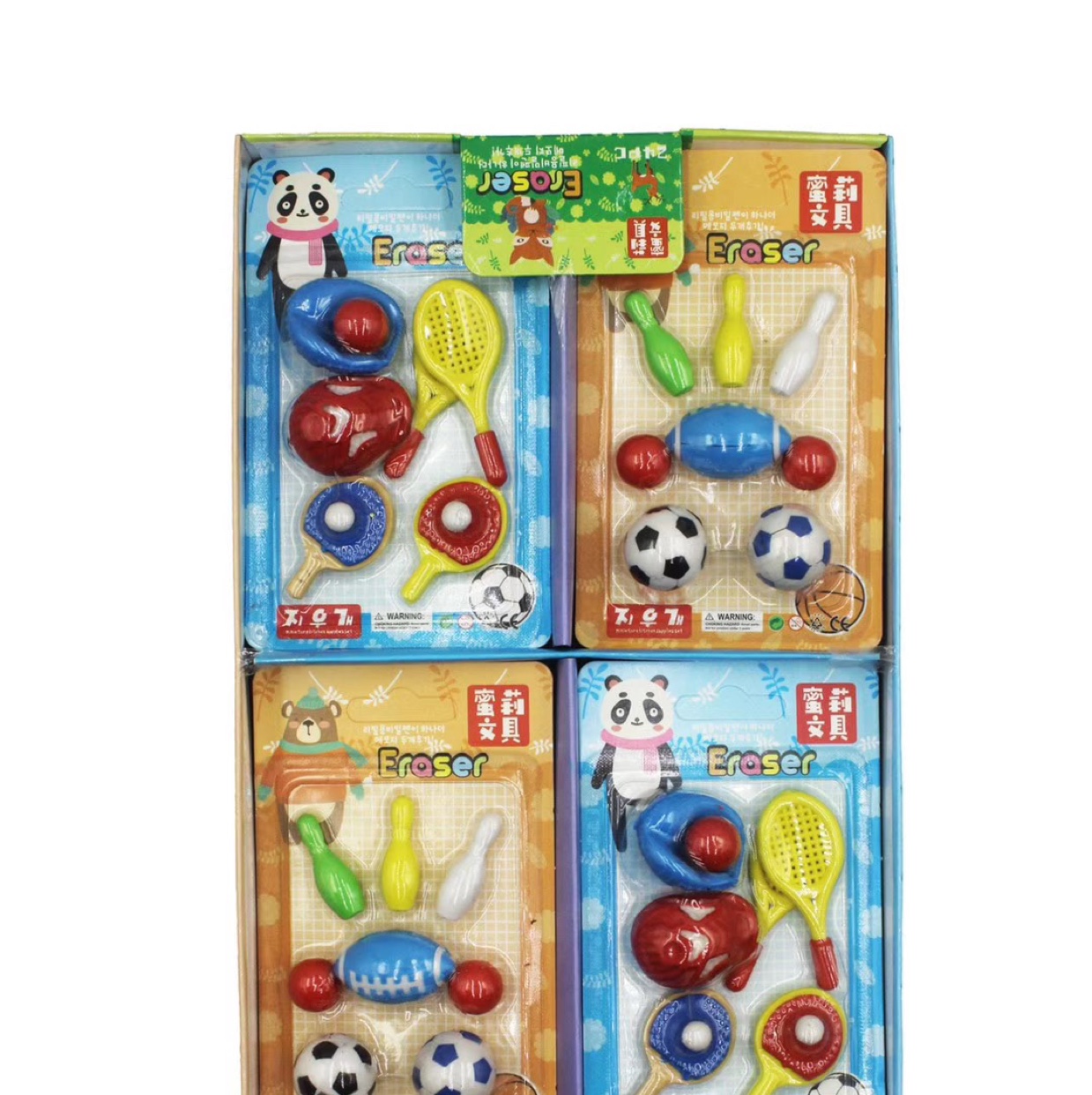 Xk-010造型橡皮新款运动组合橡皮擦乒乓球羽毛球足球3D橡皮擦