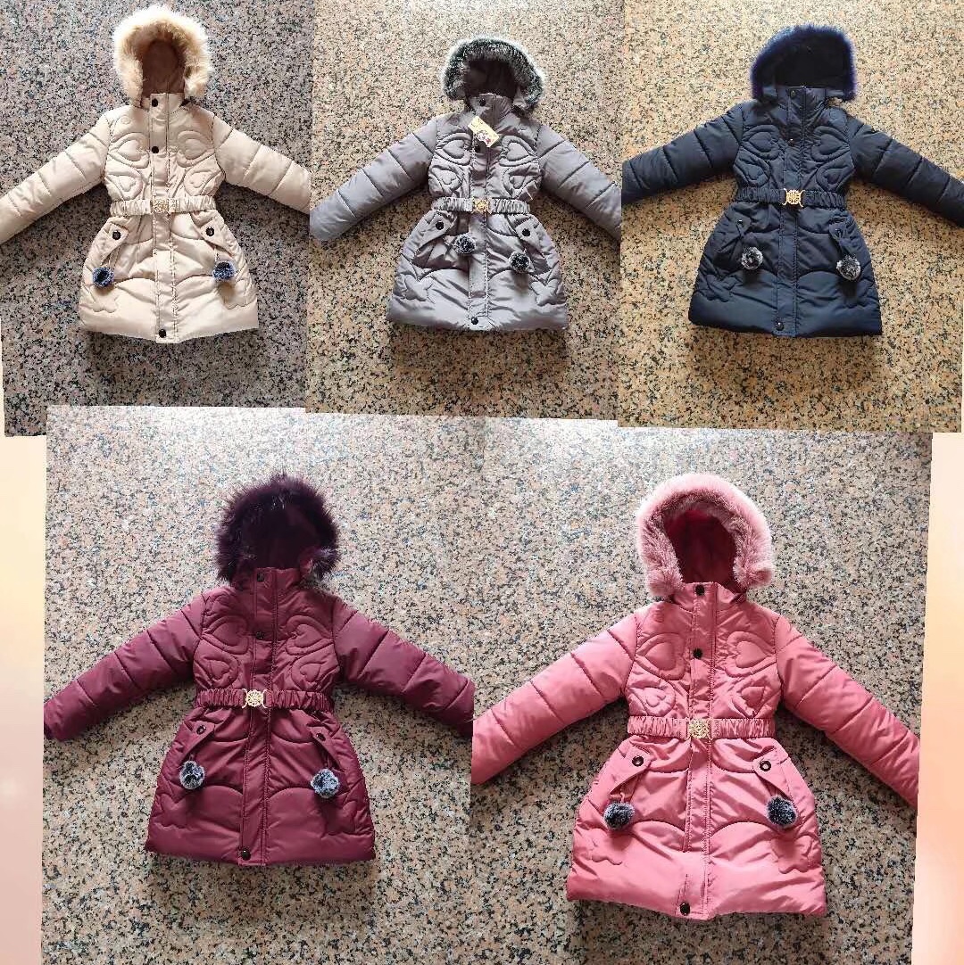 Little Girl's fashionable cotton-padded jacket 122 full figure