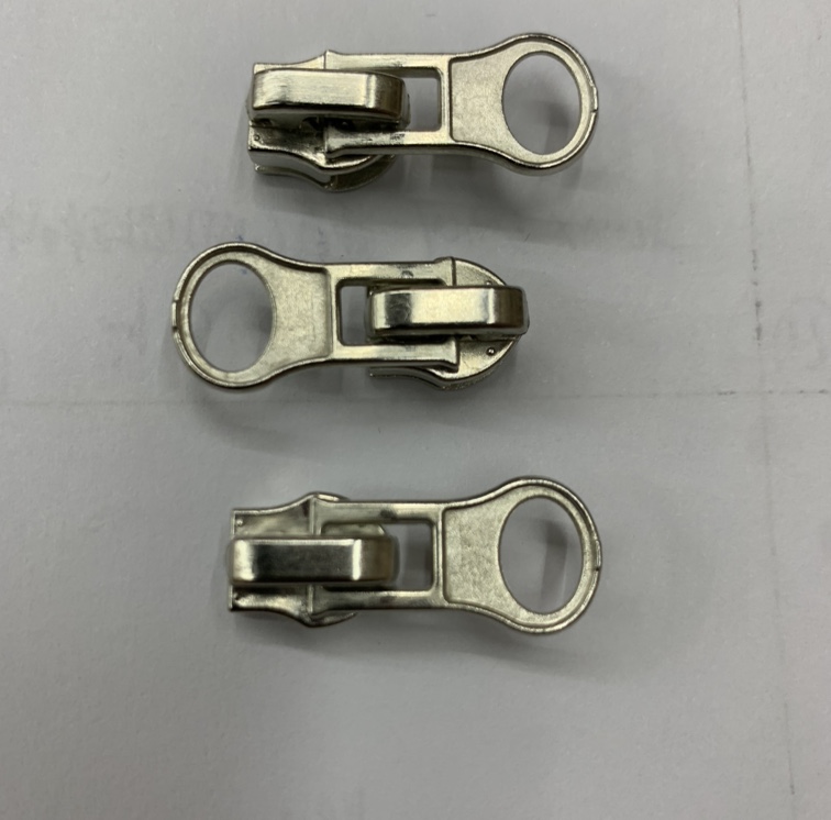 5#尼龙自锁下拉片拉头 拉链头 辅料配件 电镀白有现货