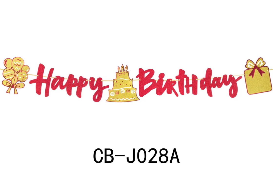 Happy birthday decorate flag, thumbnail