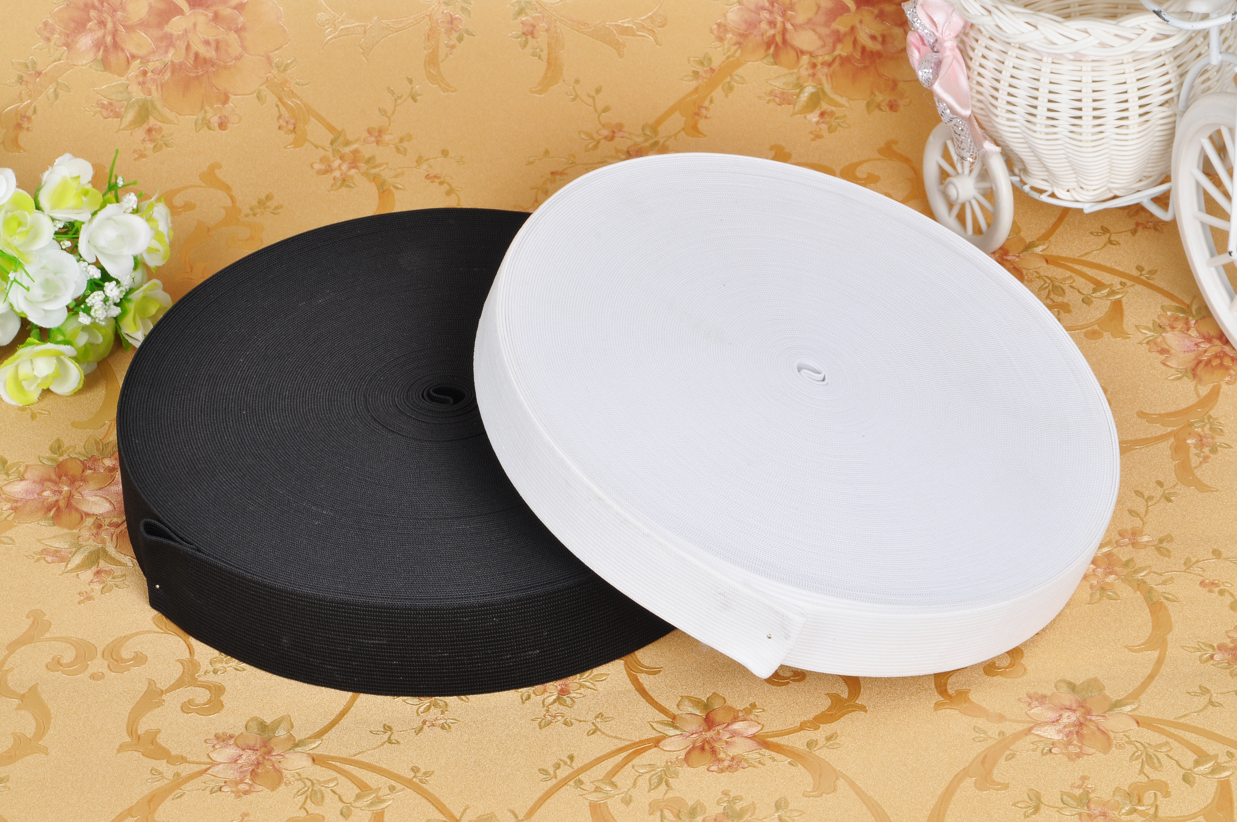 鼎辉织带黑色弹力松紧带详情图3