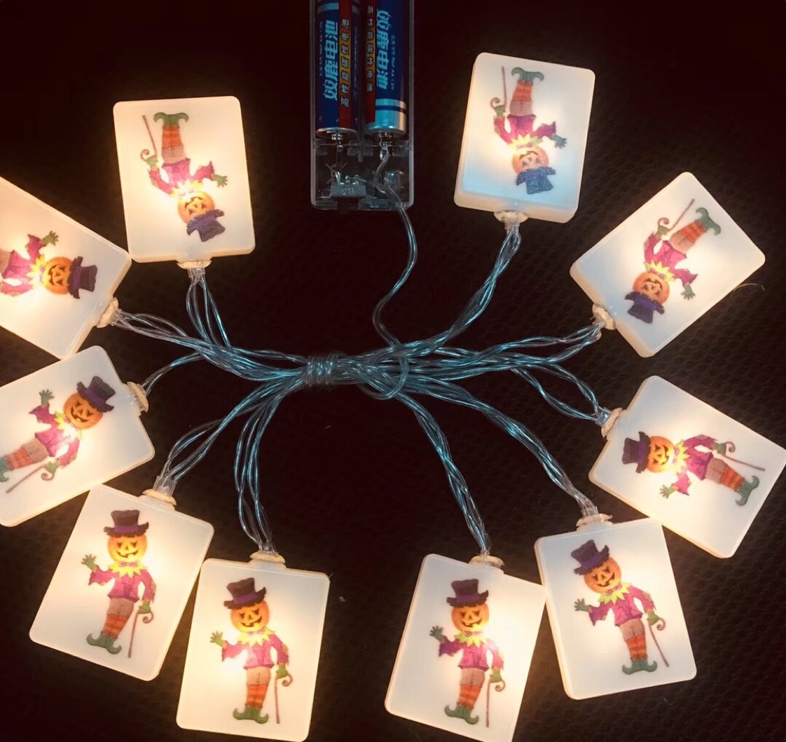 Led Square Halloween Light Small Color Light Flashing String Children's Tent Girl Heart Room Romantic Decoration Birthday Arrangement Battery 11 Application Scenario