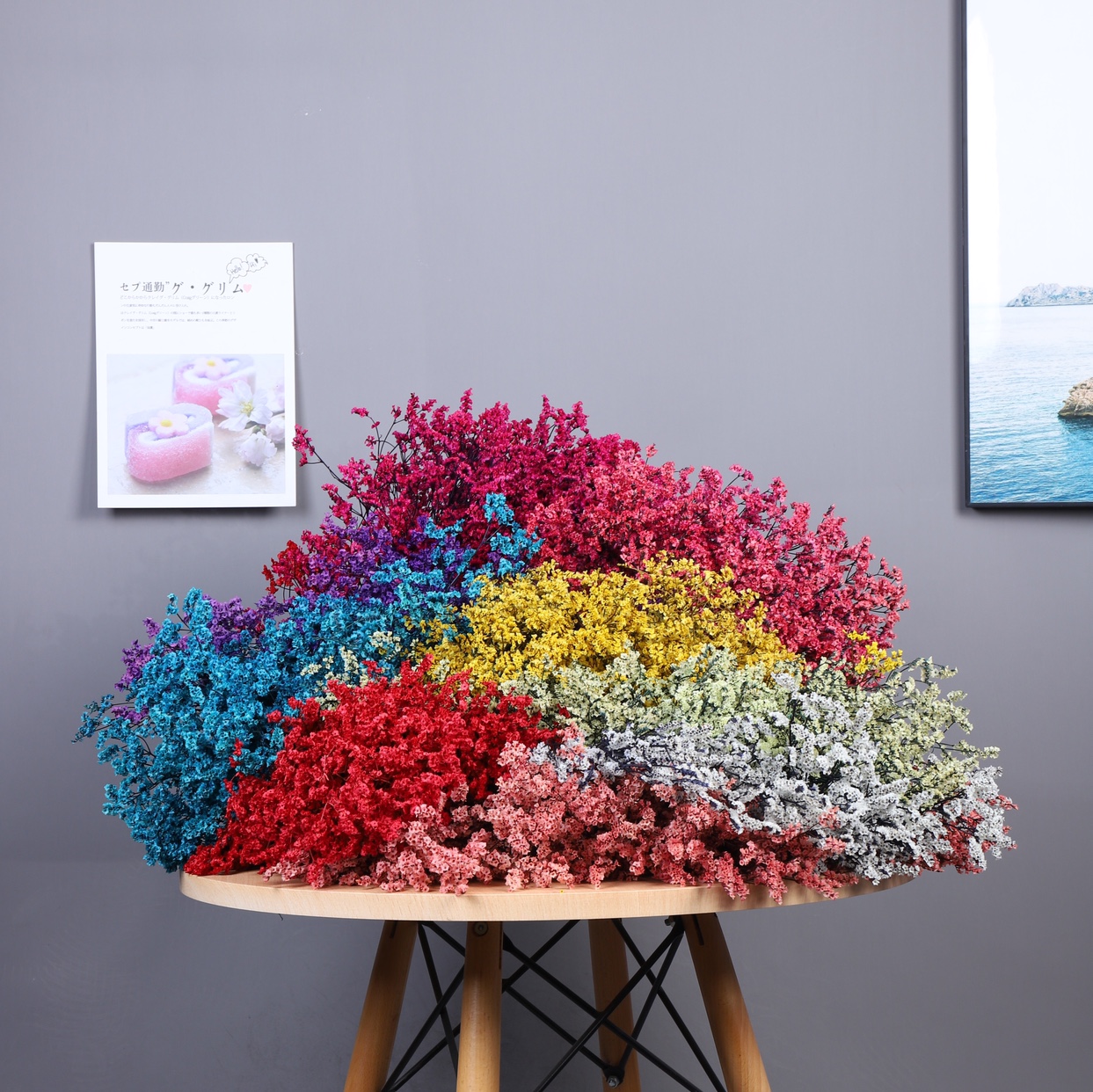 Flores de cristal bouquet de flores secas mori departamento pastoral viento decoración multicolor opcional undefined