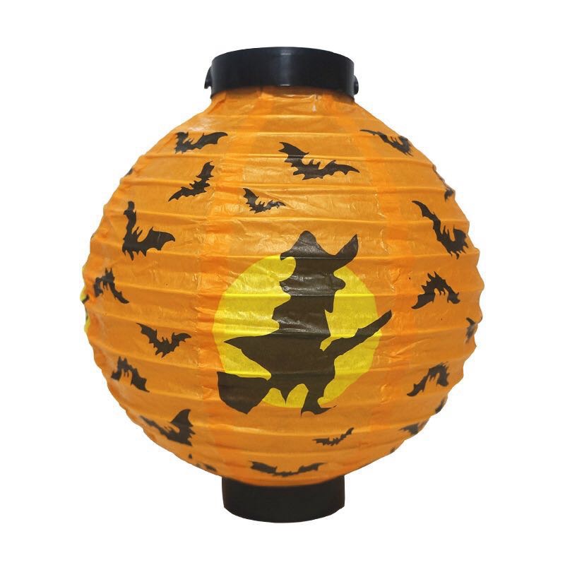 Halloween lanterns decorate the Halloween party