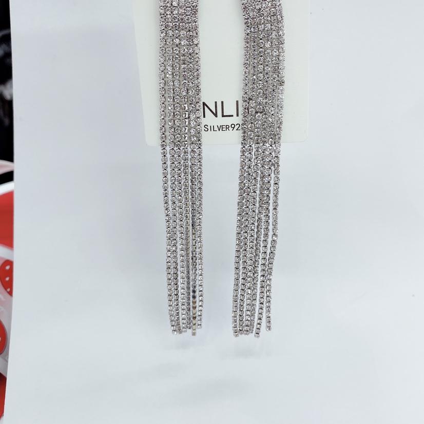 Silver Needle Rhinodrill Flow Comb Earrings details Picture