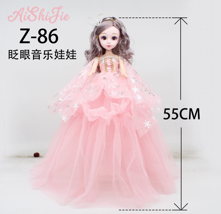 The manufacturer sells 55cm printed winky singing music Barbie doll girl birthday toys for children thumbnail