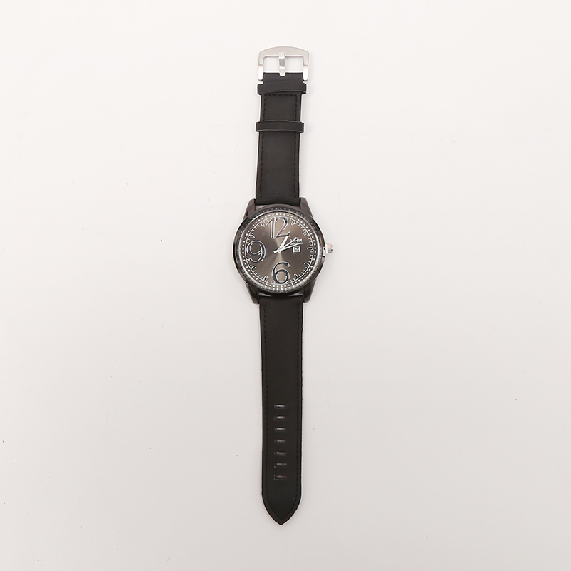 爆款时尚运动休闲男士带日历皮表带手表腕表石英表源头厂家直销55详情图1