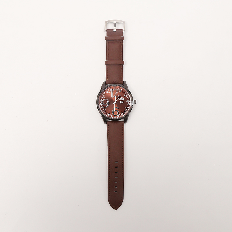 爆款时尚运动休闲男士带日历皮表带手表腕表石英表源头厂家直销55详情图3