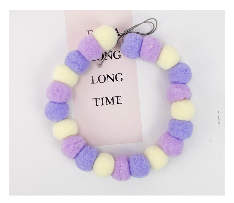 Direct sales from the manufacturer of pet cat collars. DIY cat pom-pom elastic collars, pom-pom pet collars, cat and dog collars detail image 6