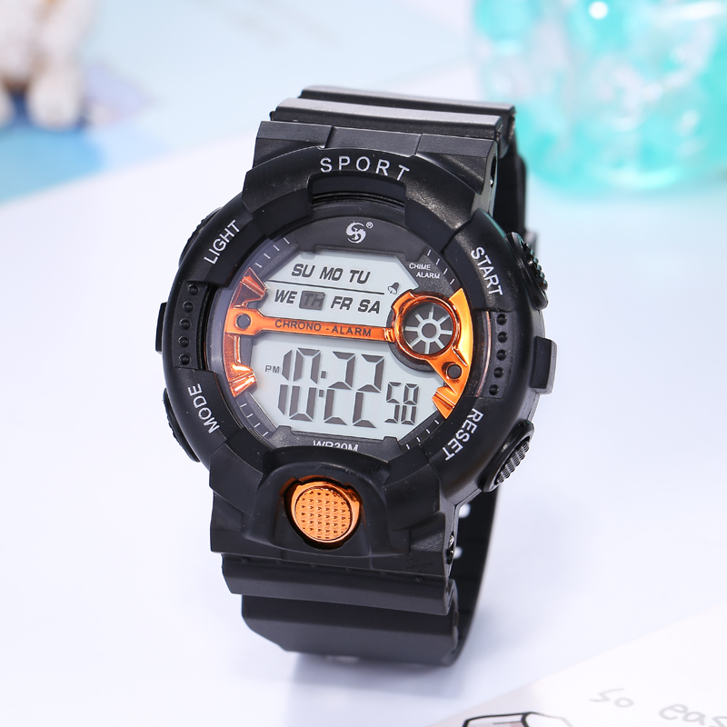 简约同款手表 女初中学生简约气质运动防水夜光ins风独角兽电子表详情4