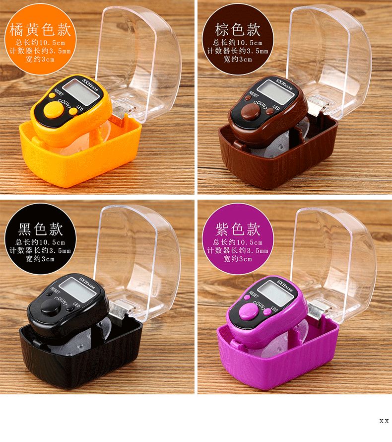 念经念佛计数器手动夜光led灯戒指点数记数器佛教结缘 full figure