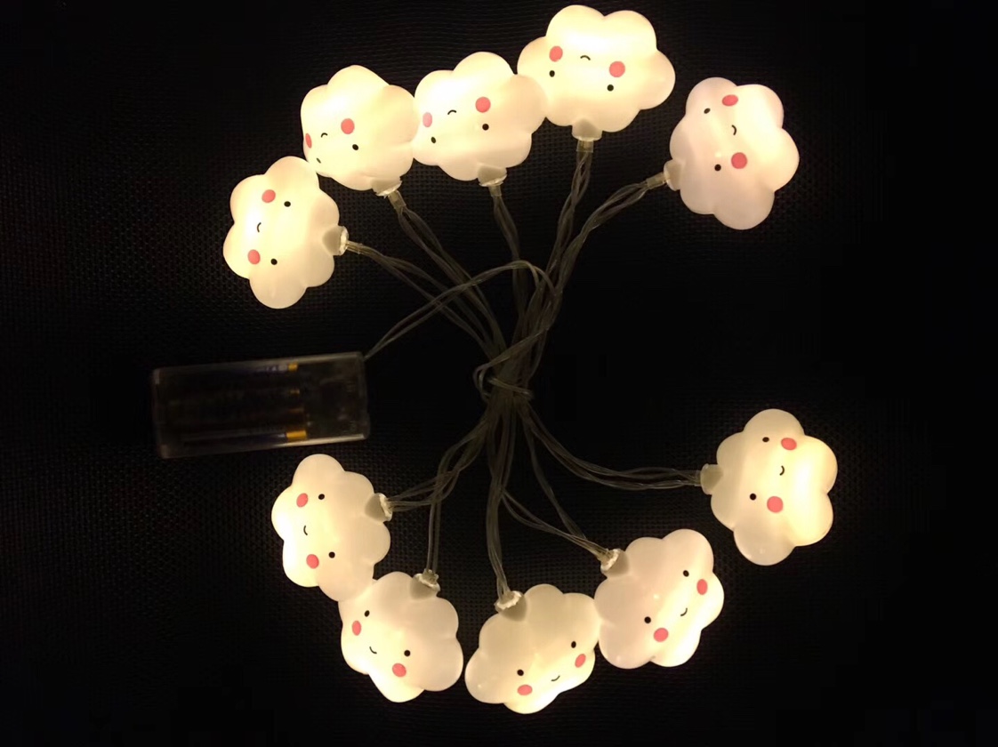 Led Network Red Cloud Light Small Color Light Flashing String Children's Tent Girl Heart Room Romantic Decoration Birthday Decoration 111 details Picture