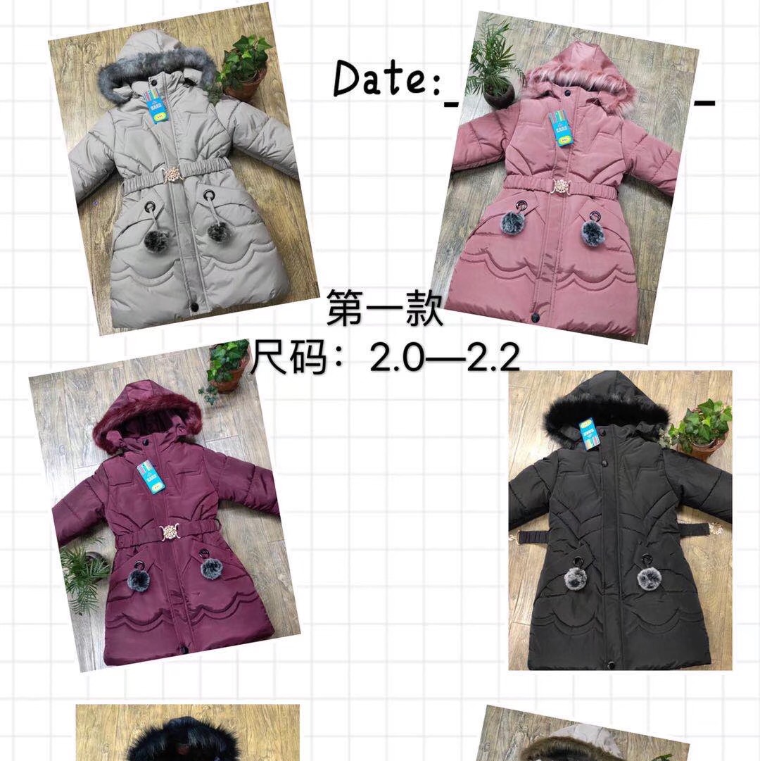 Little Girl's fashionable cotton-padded jacket 112 full figure