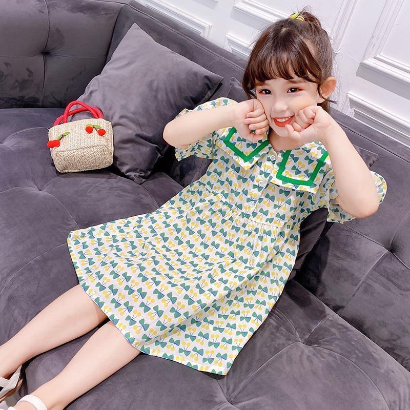 女童连衣裙夏装2020新款夏季童装女中大童短袖裙子儿童洋气娃娃裙